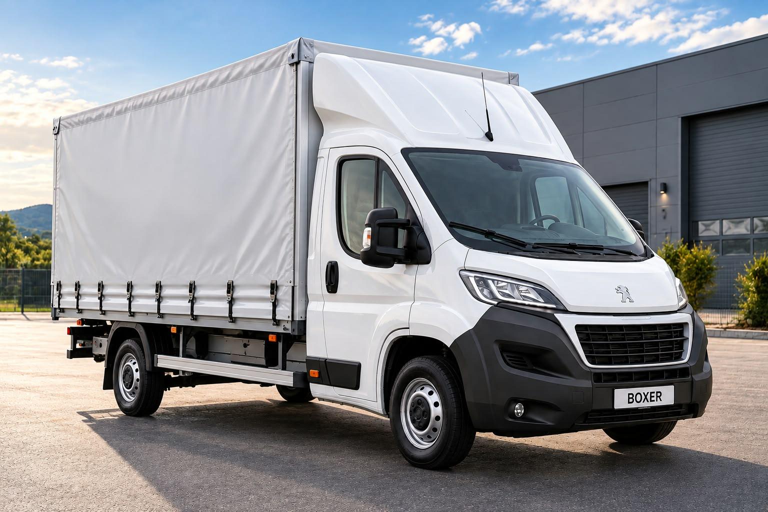 Peugeot Boxer mit Planenpritsche von Politis Logistik